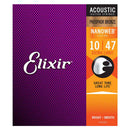 Elixir Nanoweb Phosphor Bronze Acoustic Guitar Strings 16002 10-47