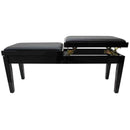 Steinhoven Piano Stool Duet, Polished Ebony Dual Adjust