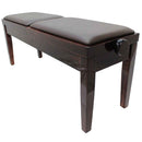 Steinhoven Piano Stool Duet, Polished Mahogany Dual Adjust