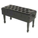 Steinhoven Piano Stool Concerto Leather, Polished Ebony Duet Adjustable