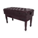 Steinhoven Piano Stool Concerto, Polished Mahogany Duet Adjustable